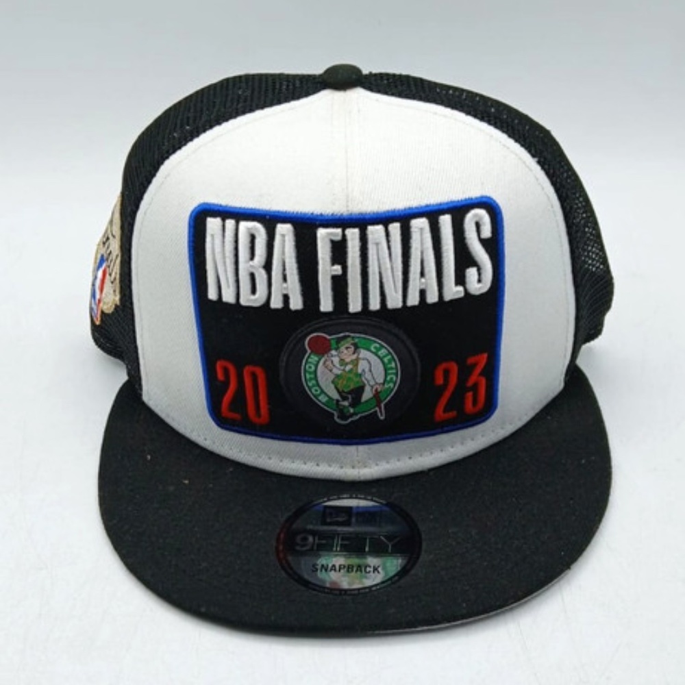 NWT New BOSTON CELTICS 2023 NBA FINALS 9FIFTY Mesh Trucker Snapback Hat